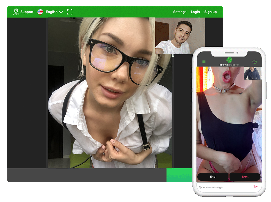 Random video chat interface